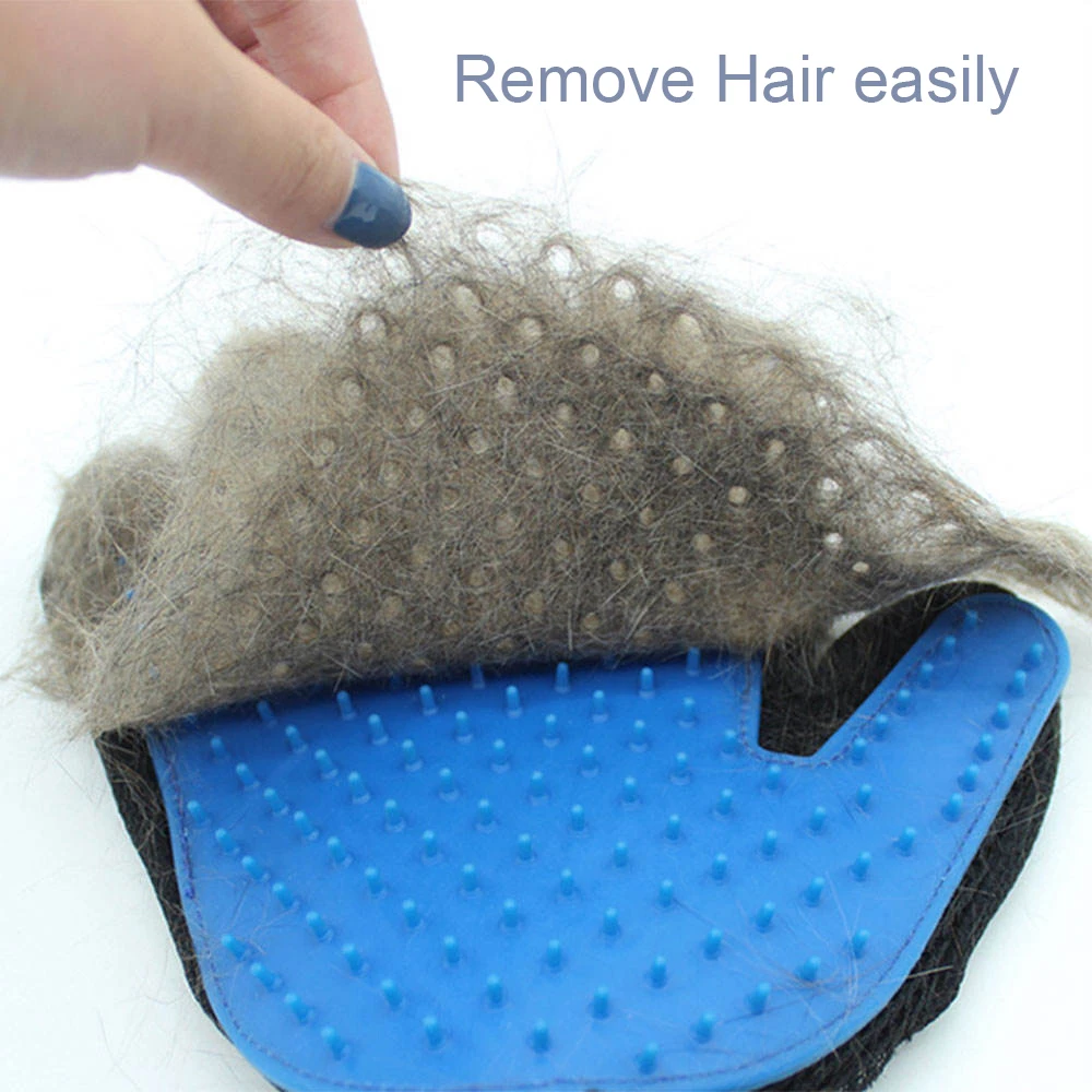 Hot Sale TPR Soft Pin Pet Hair Removal Grooming Tool Dog Cat Pet Bath Grooming Gloves