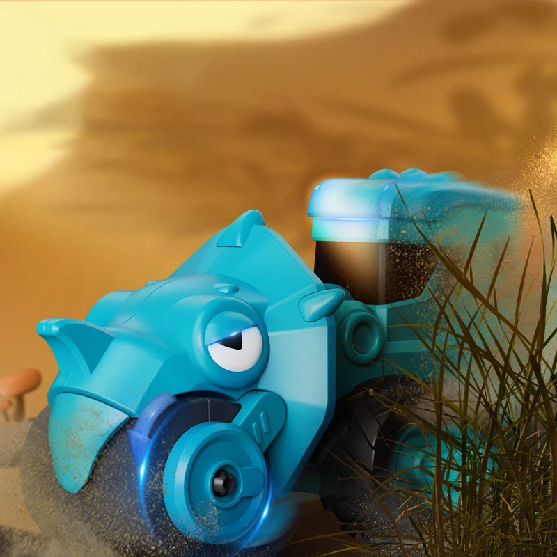 FiveStar Beach Engineering Dinosaur Car One Press Go Toy Plastic Truck Vehicle Children Toys Outdoor Playing