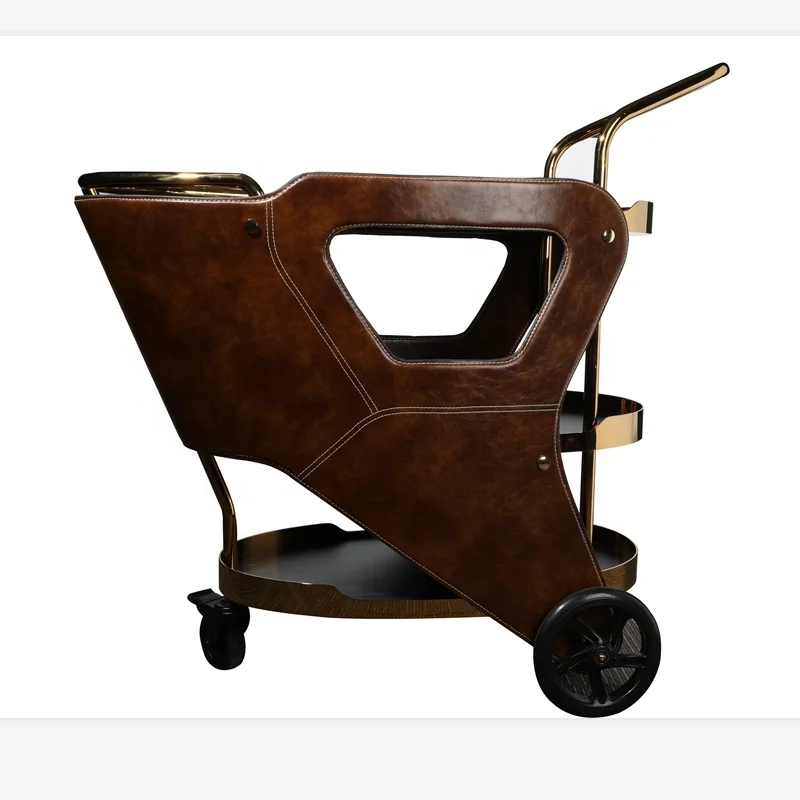 Hotel Restaurant Home Kitchen Trolley Luxury Retro 3 Tier Wine Beverage Food Tea Service Bar Cart