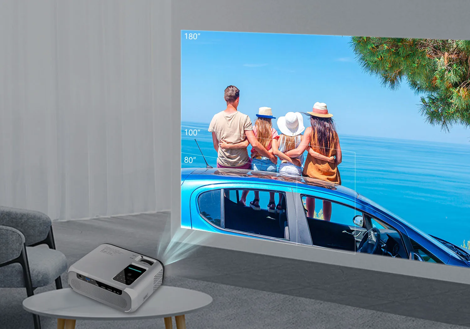 E500H home theater native 720P  mini projector USB Android 9.0 video portable  projectors