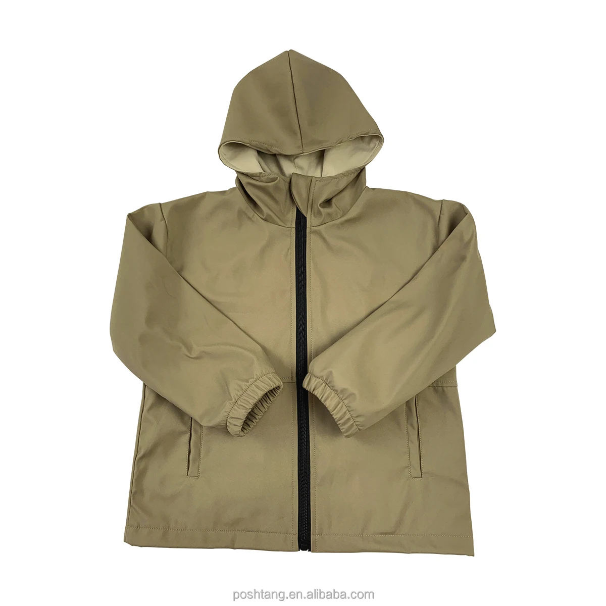 Custom toddler kids boys Hooded Waterproof Jacket Boy Sport Raincoat with knit cotton lining Outdoor wear Kids Windbreaker