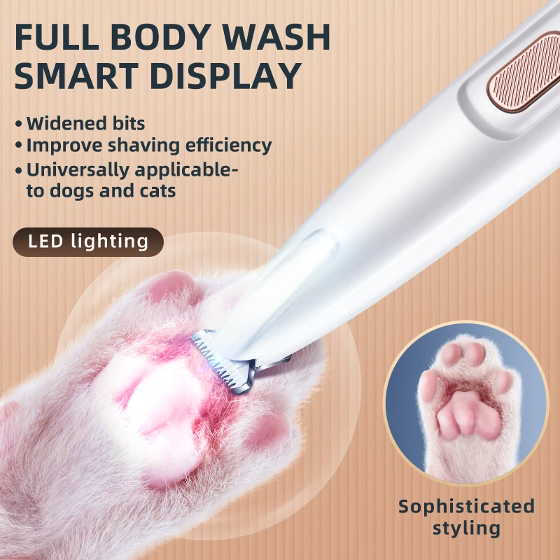 Cat Shaving Machine USB Pet Electric Scissors Belt Lamp Dog foot magic tool Dog Paw Shaver Cat Hair Trimming Shaving Trimmer