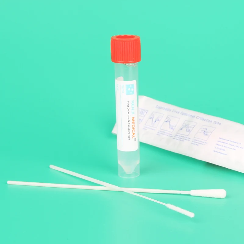 Medical non inactivated pcr swab kit 3ml inactivated sampling medium vtm 10 ml test kits with swab