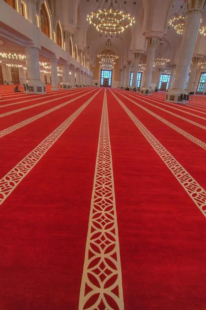 High Quality Royal Church Carpet 100% PP Anti-skip Muslim Wilton Prayer Carpet for Mosque