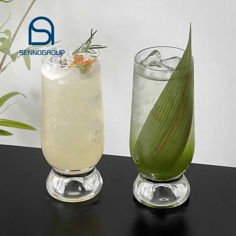 Personalised Drinking Glasses Stemless Champagne Cocktail Glass Thick Mountain Bottom Juice Water Cups