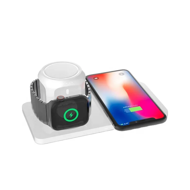 TRUSDA WP15  original 2 in 1 wireless charger stand for iPhoe and iWach with CE ROSH MFi FCC certifications