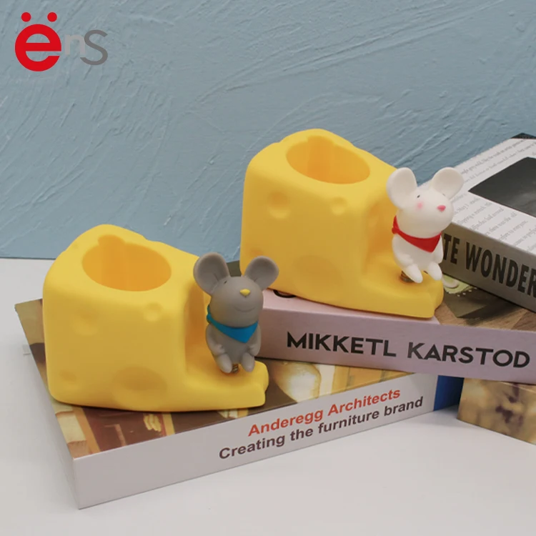 Индивидуальный милый Контейнер для ручек в форме животного, офисный держатель для ручек