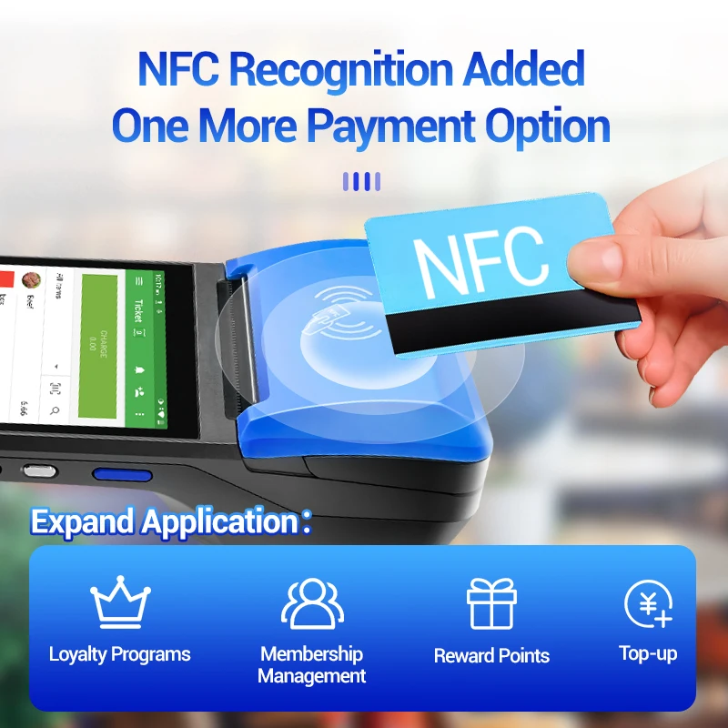 F1-5.5/5.99' NFC Termin Android Pos Takeaway Punto de Venta Touch Mobile Pos Handheld Terminal Machine Pos