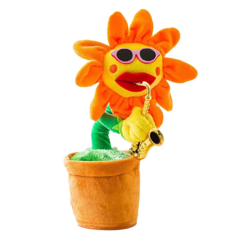 Creative Sun Enchanting Flower Dance Blowing Sark Bluetooth Style Simulation Sunflower Plush Toy
