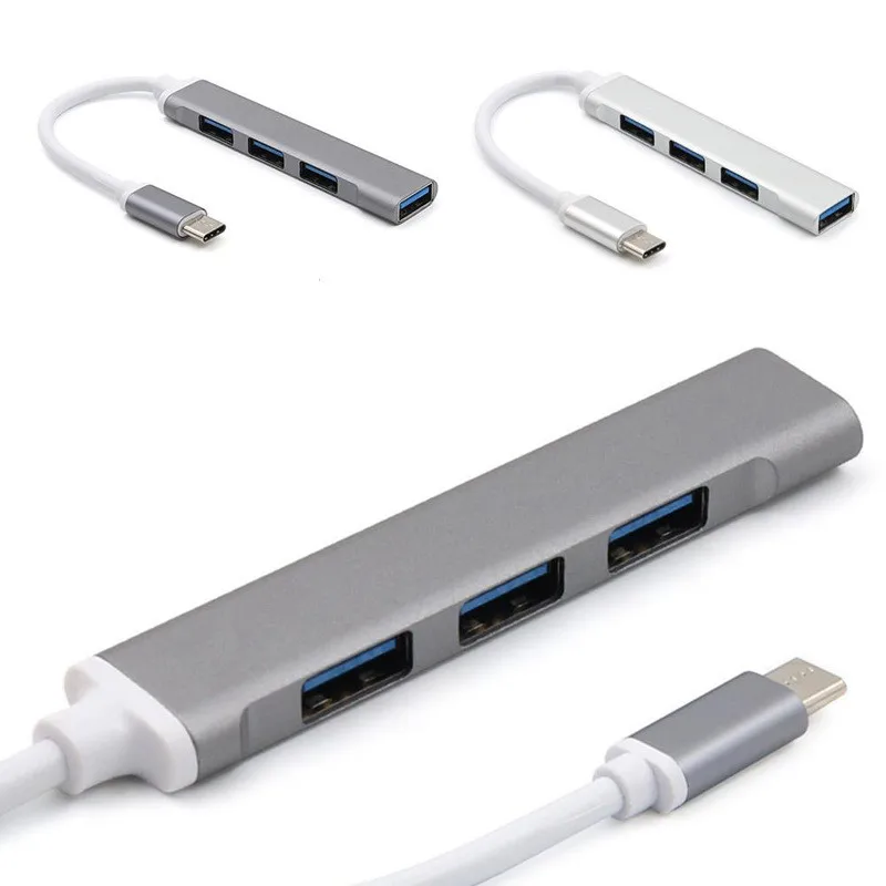Wholesale 4 In 1 Multiport USB3.0 Type C Hub Multi-function Converter Splitter USB C HUB Adapter Laptop