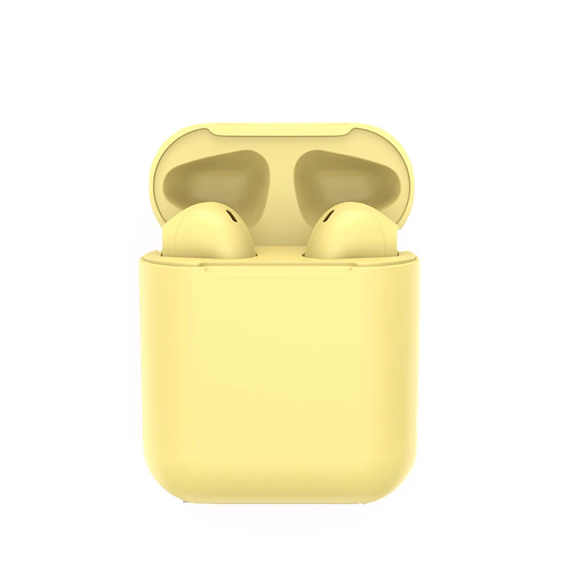 KUULAA Amazon Top Seller Cheap Macarons Colorful i12 Tws V5.0 Sport Wireless Headphones Earphones