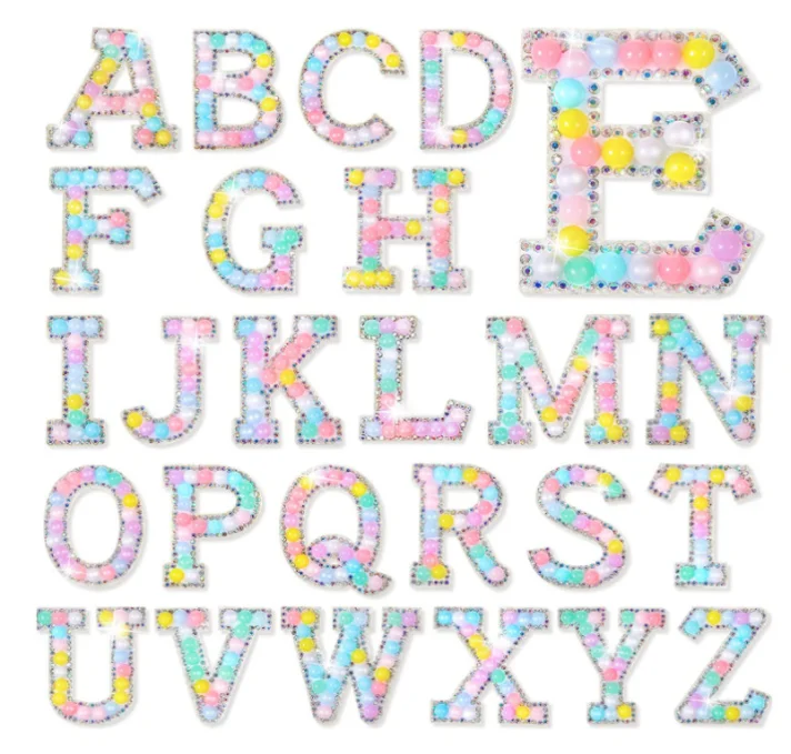 Custom Flower Tiger Embroidered Sublimation Embroidery Patch Applique Letter Iron On Heart Transfer Rhinestone Sequin Patches