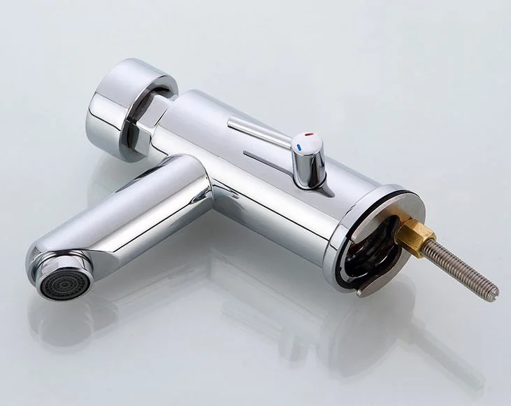 Basin Mounted Mixer Self Closing Tap with Temperature Control