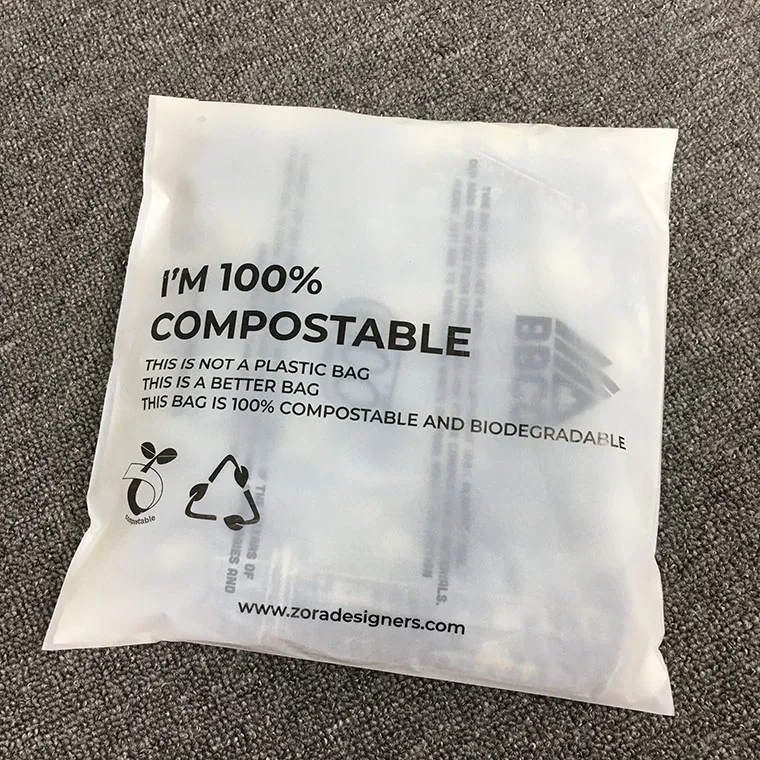 Custom Matte Frosted Packing Cornstarch Self Adhesive Seal Opp eva cpe Plastic Matte Pe Self-Adhesive Packaging Bags