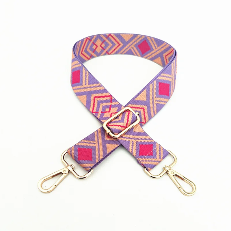 
Woven Webbing Adjustable Wide Shoulder Ethnic Style Color Wild Backpack With Messenger Bag Handbag Strap 