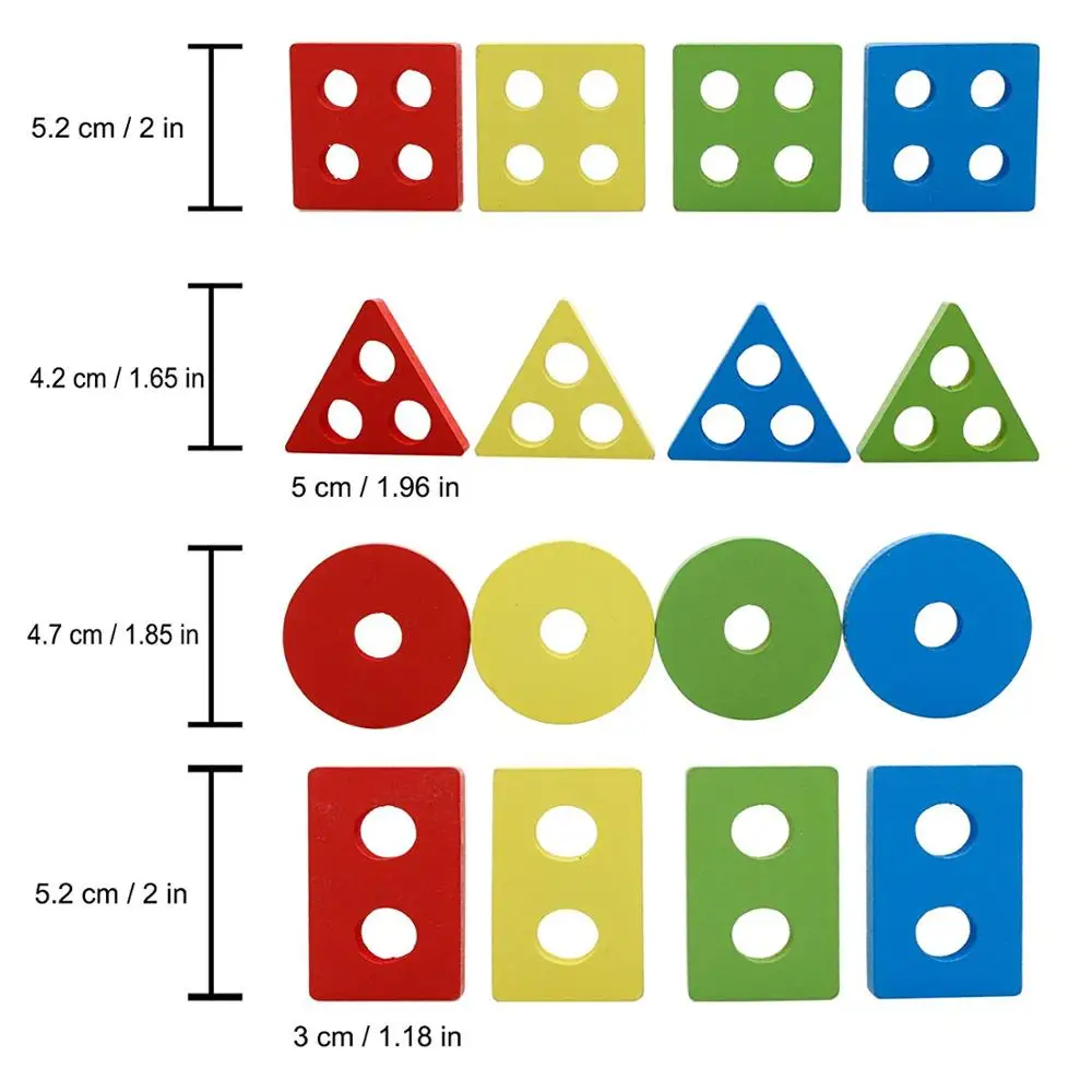 Fast Delivery Geometric Shapes Wooden Toys Eco Friendly Wooden Math Toys