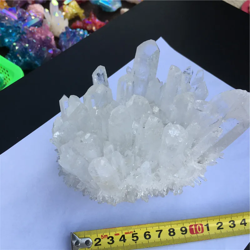 Wholesale natural beautiful irregularly Large White crystal cluster clear quartz healing