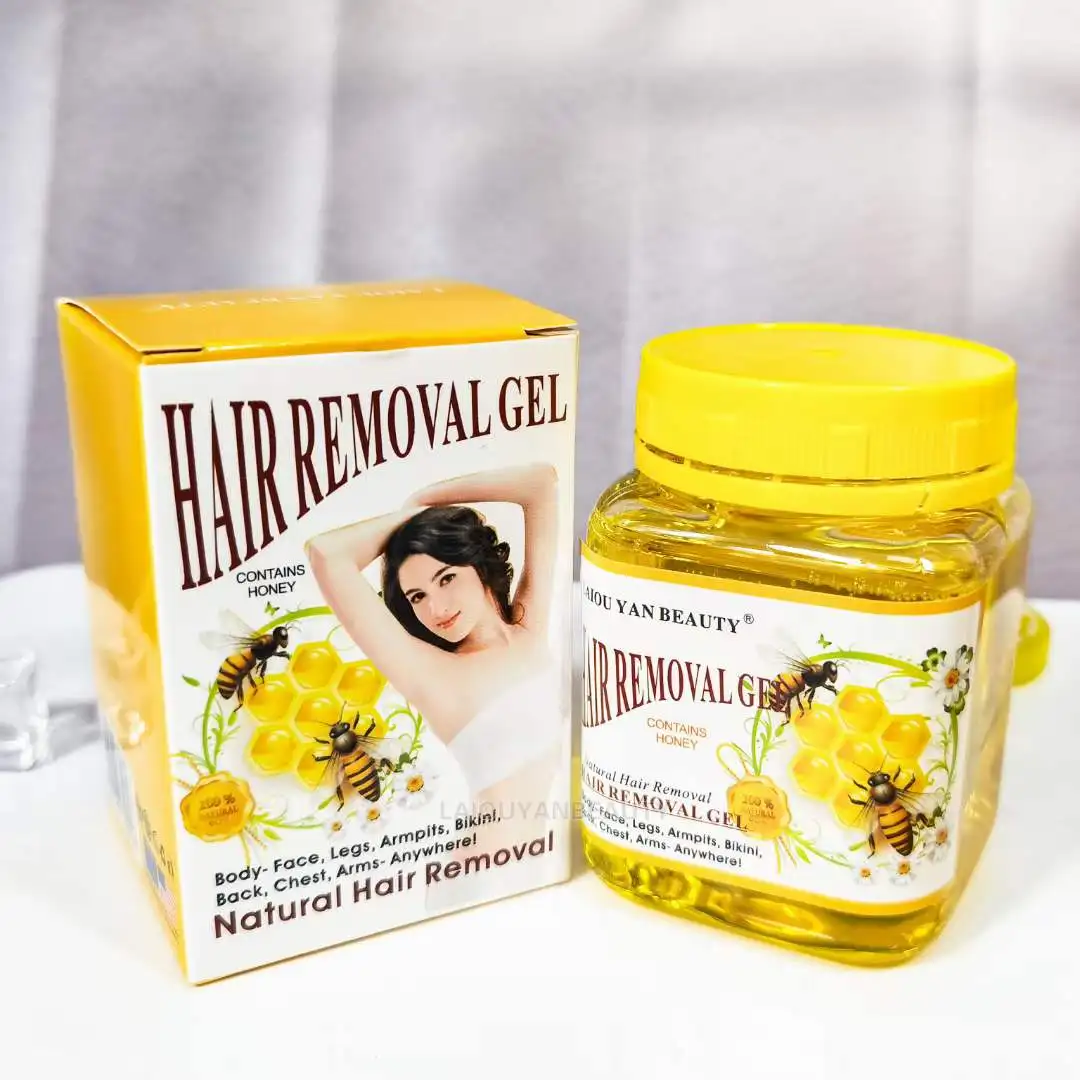 Private Label Warmer Quickly Removing Body Wax Gel Hair Removing 300g Natural Honey Depilatory Hair Wax