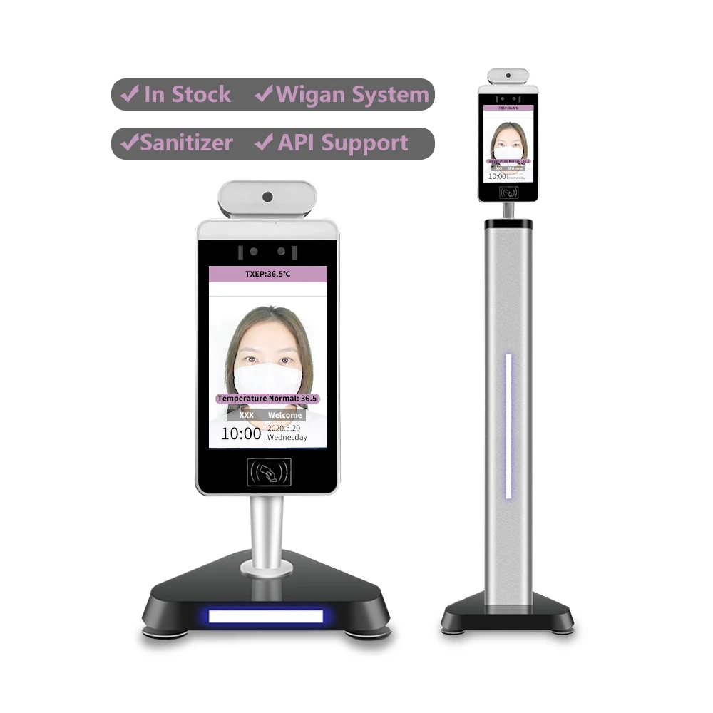 Ai термальная Напольная стойка для измерения лица настенная 3d-камера распознавание лица и температуры