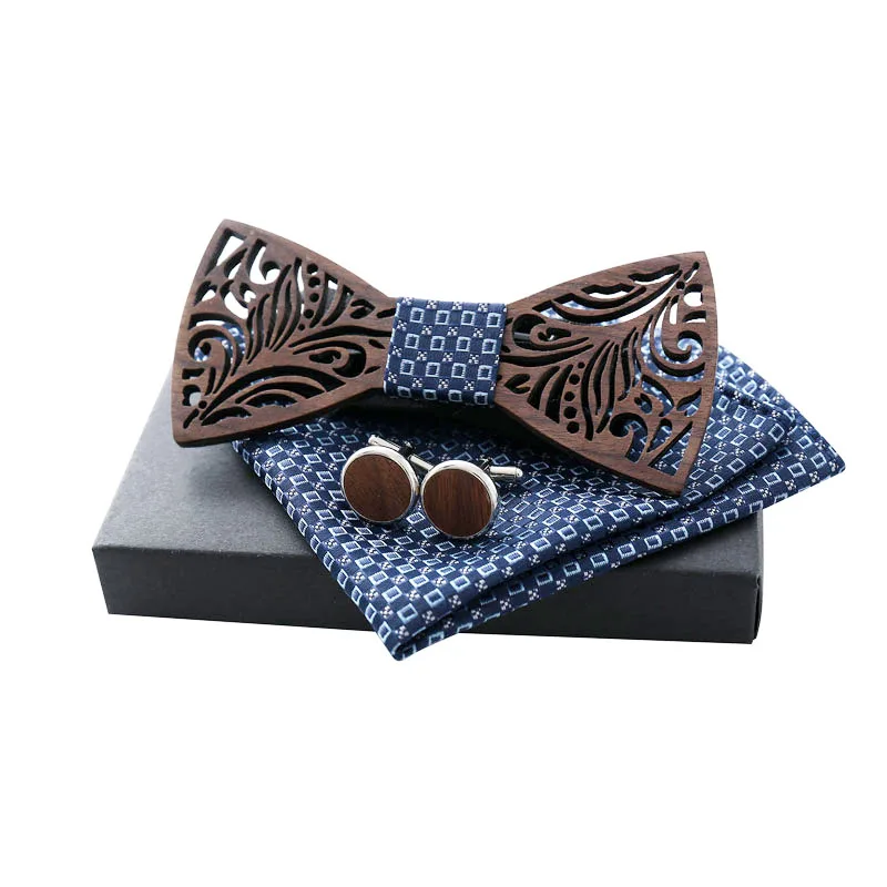 Custom Bow Ties Men Low Moq Christmas Wooden Bow Tie