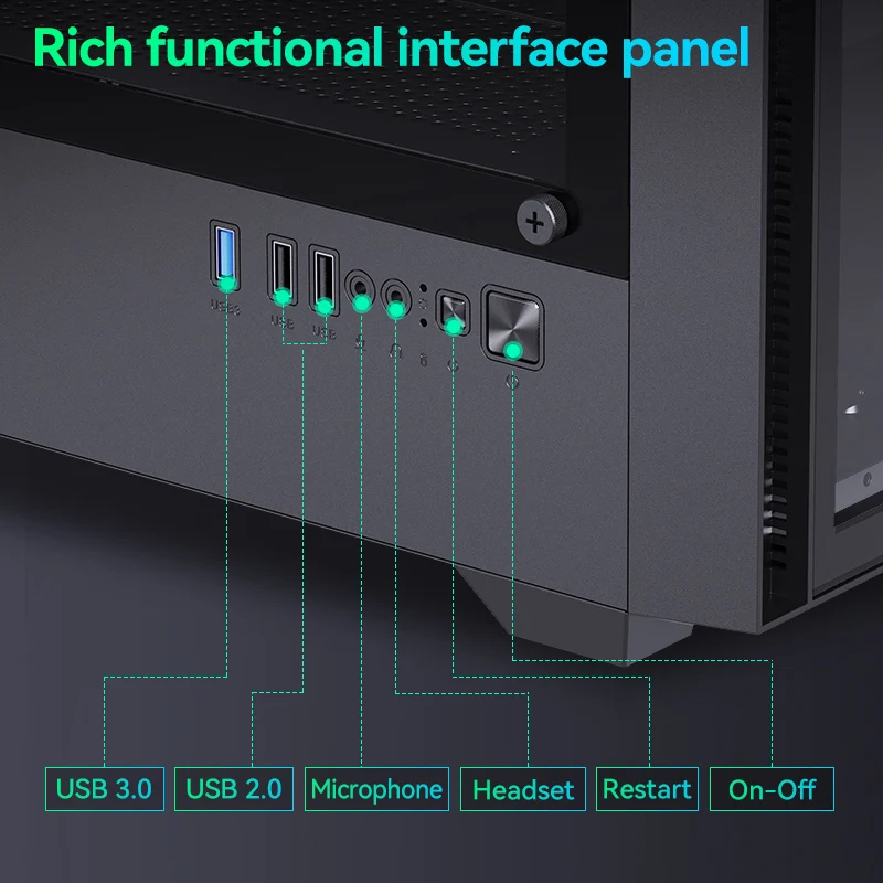SNOWMAN Factory OEM Gaming Computer Case Mirco ATX PC Case HDD USB3.0 Tempered glass computer case & Towers Gaming Chassis