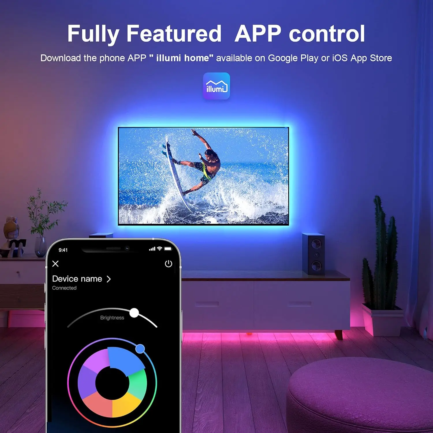 Светодиодные фонари Синхронизация с телевизором 5 В USB RGB Изменение цвета управления приложением светодиодная подсветка телевизора