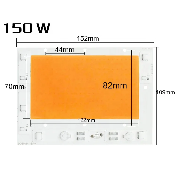 Full Spectrum 5054 Driverless 220V 50W 100W 150W White Pink Led Cob Led Grow Light COB Chip AC Cob Led Chip