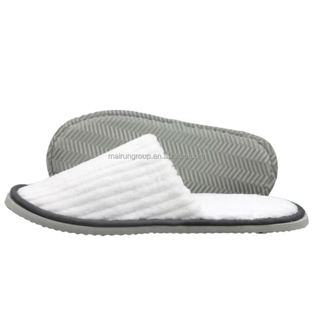 Wholesale Custom Non-Slip Disposable Slippers Waffle Design for Hotel Supplies Home Aviation Use Eva Sole