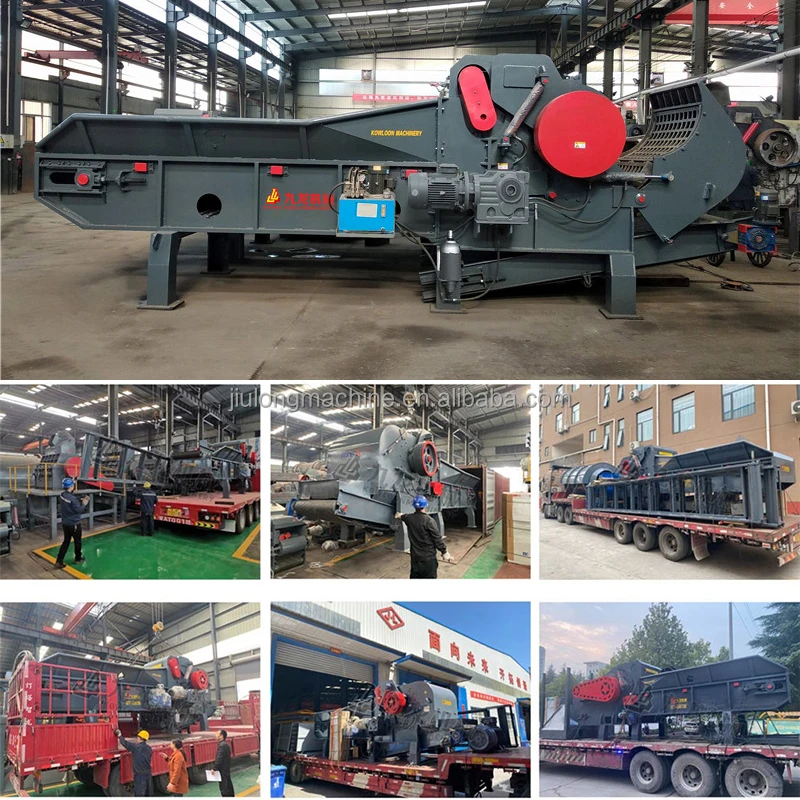 25 Tons hourly Heavy Duty Industrial Crusher Wood Tree Branch chipper crusher hammer mill machine Garden Log Drum Wood Crusher