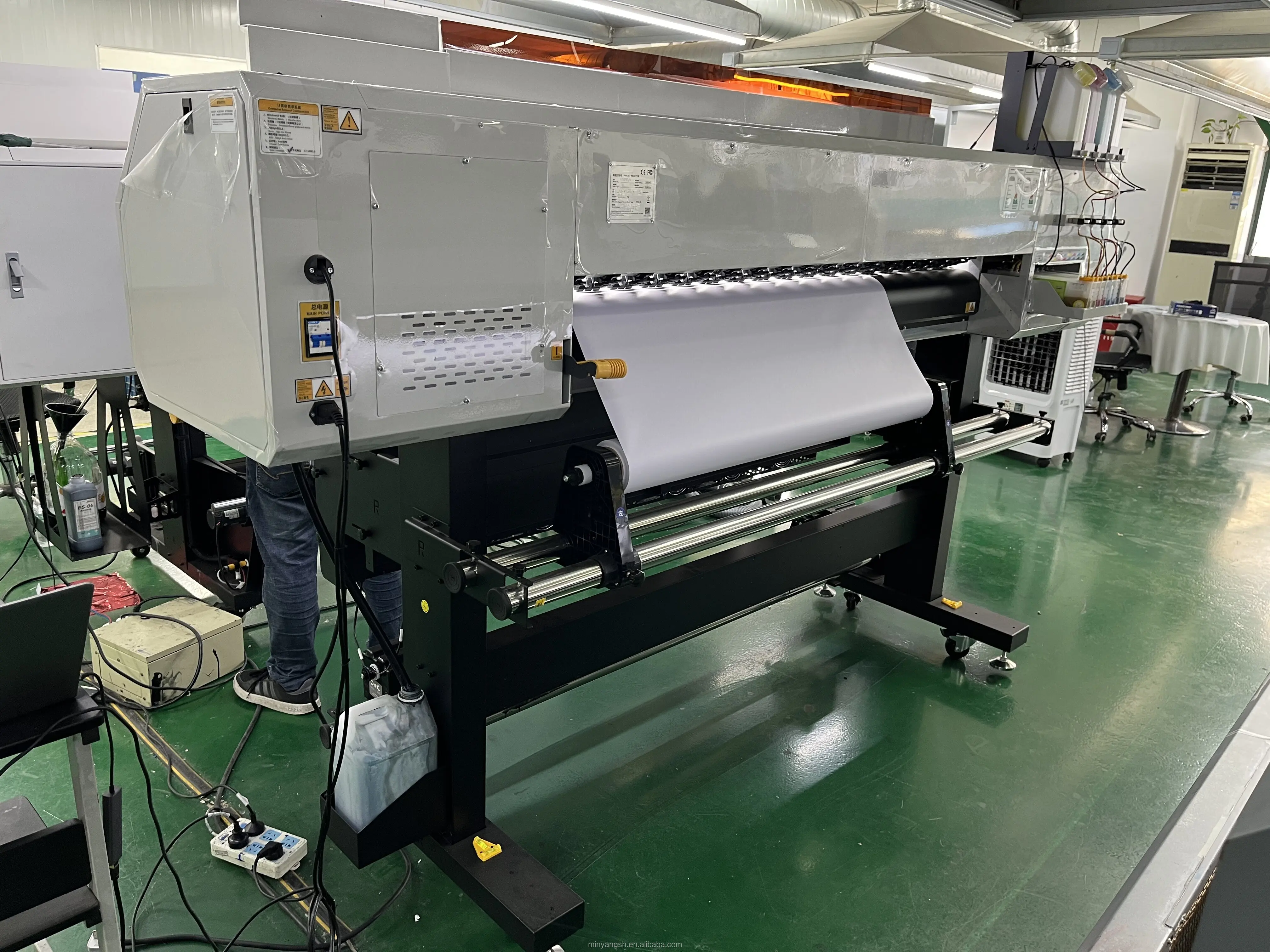 Infiniti FY-1802  I.9M 1900mm eco solvent photo vinyl graphic digital printing machine inkjet printer with 2 pcs I3200