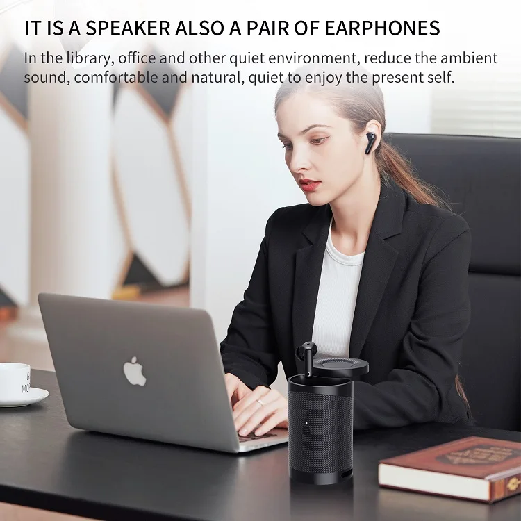 2022 New Arrival B40 Outdoor Hifi Bass Bt 5.1 Speaker Tws Earbuds Mini Stereo Wireless Portable Speaker With Earphones