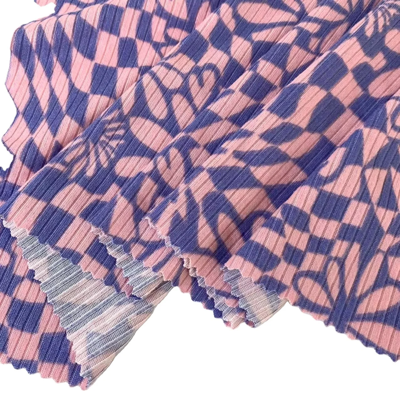 FACTORY DIRECTLY SUPPLY DTY RIB 4*2 2-SIDE BRUSH PRINT FABRIC WITH SOFT COMFORTABLE HAND FEELING FOR CASUAL SHIRT