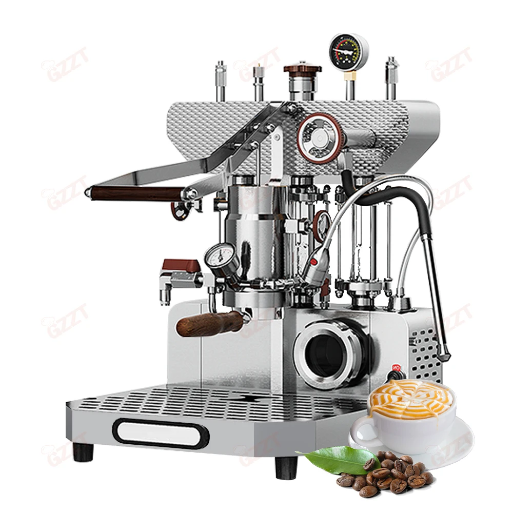 6L Commercial Italian Barista Professional Long Power Lever Rod Espresso Coffee Making Machine With intelligent PID system