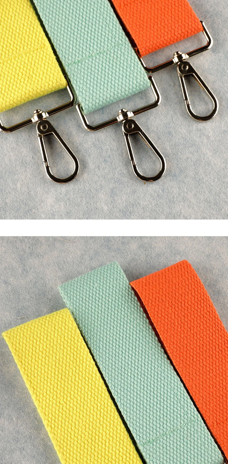 Wholesale spot 3.8cm canvas keychain DIY blank name tag pendant ironing cloth with DIY keychain name