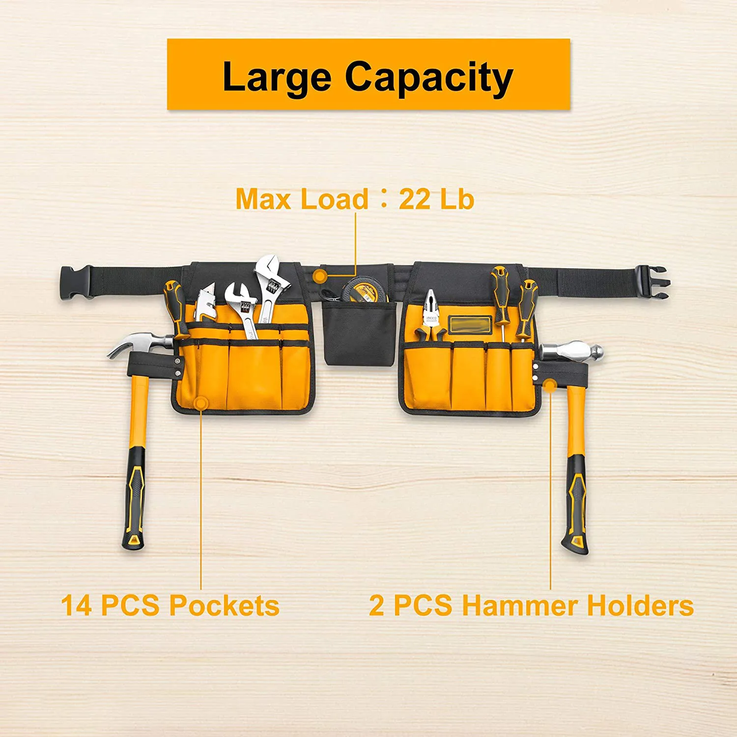 BSCI factory custom logo Heavy Duty adjustable waist Electricians Carpenters Plumbers Construction Tool Belt