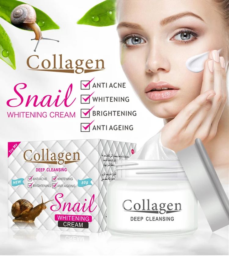 
Oem Factory Supplier Multi Skin Problem Slover Skin Rescue Whitening Repair Anti Aging Snail Extract Cream 