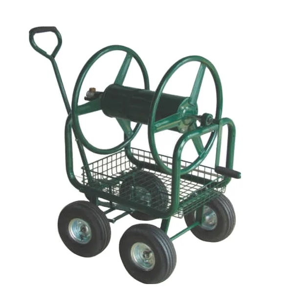 Four Wheel Portable Water Pipe Tool Garden Hose Reel Cart
