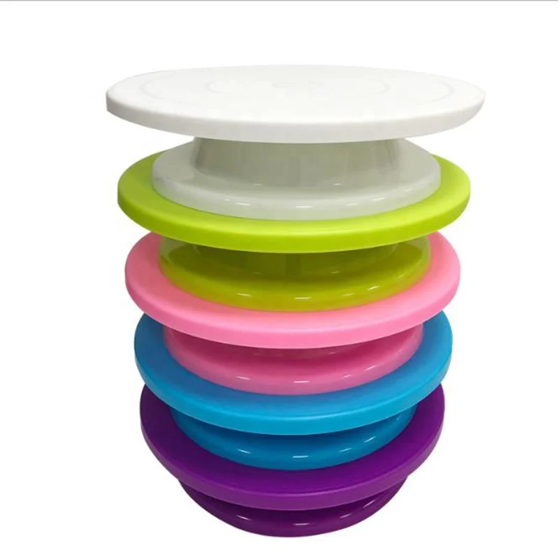 Low MOQ cake making plastic cake turntable