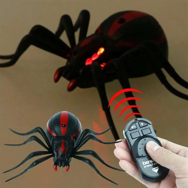 Surprising Party Props Decoration Indoor Games for Joke Electric Fake Animal Toy Remote Control Prank Spider