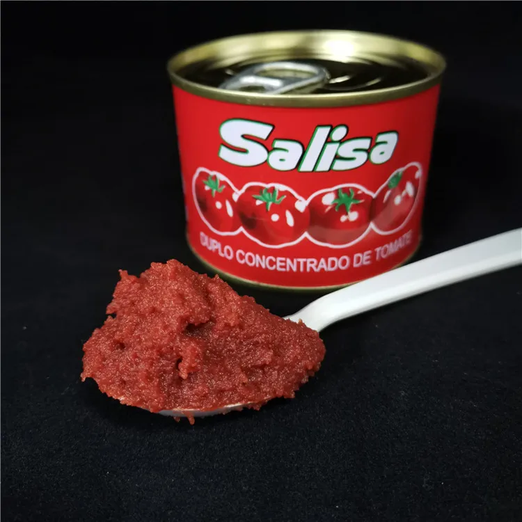 Best Selling Halal Kosher Manufacture 28-30% Brix Tomato Paste Sauce 28-30% Brix In 70g 2200g Tin For Halal African Cook