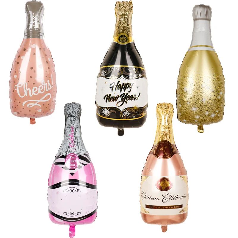 
Champagne bottle and beer glass aluminum foil balloons birthday theme party new year celebration scene decoration balloon toys 