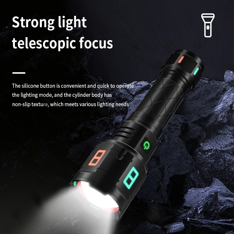 Powerful 30W 2000 lumens Waterproof Camping Outdoor Torch Flash Light Rechargeable LED Tactical Flashlights