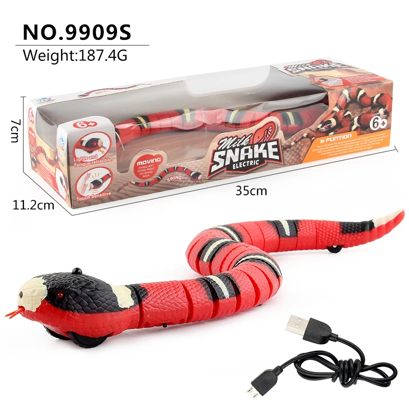 Snake Light and Tongue Retraction Touch Sensitive Moving Snake Toy