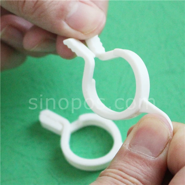 100pack Plastic Clear Scarf Hanger, fabric swatch display clip grid wall hat rug socks gloves photo twist loop ring snap hooks