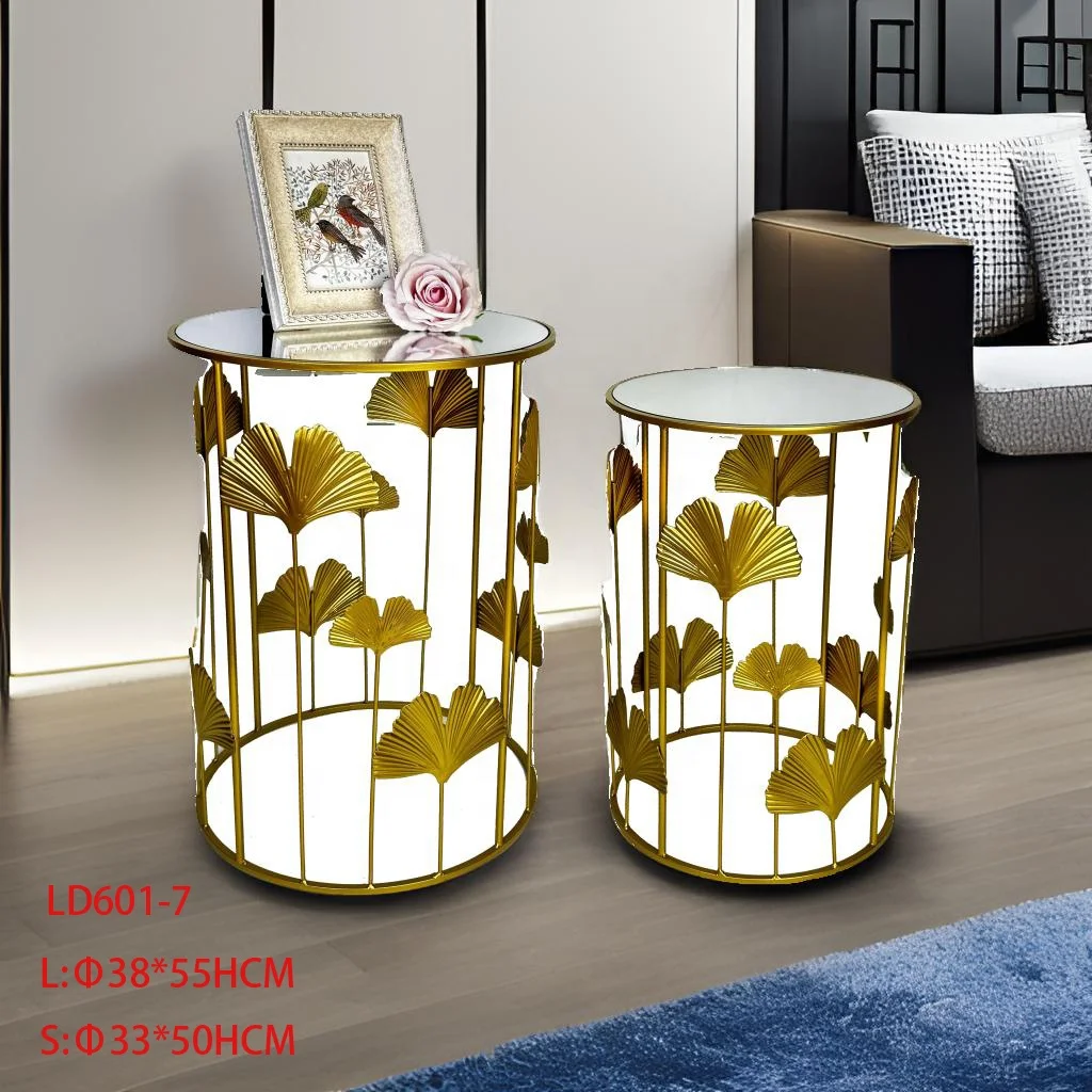 Lander Set Of 2 Wholesale Metal Round Coffee Table Custom Gold Decorative Modern Side Table for Living Room