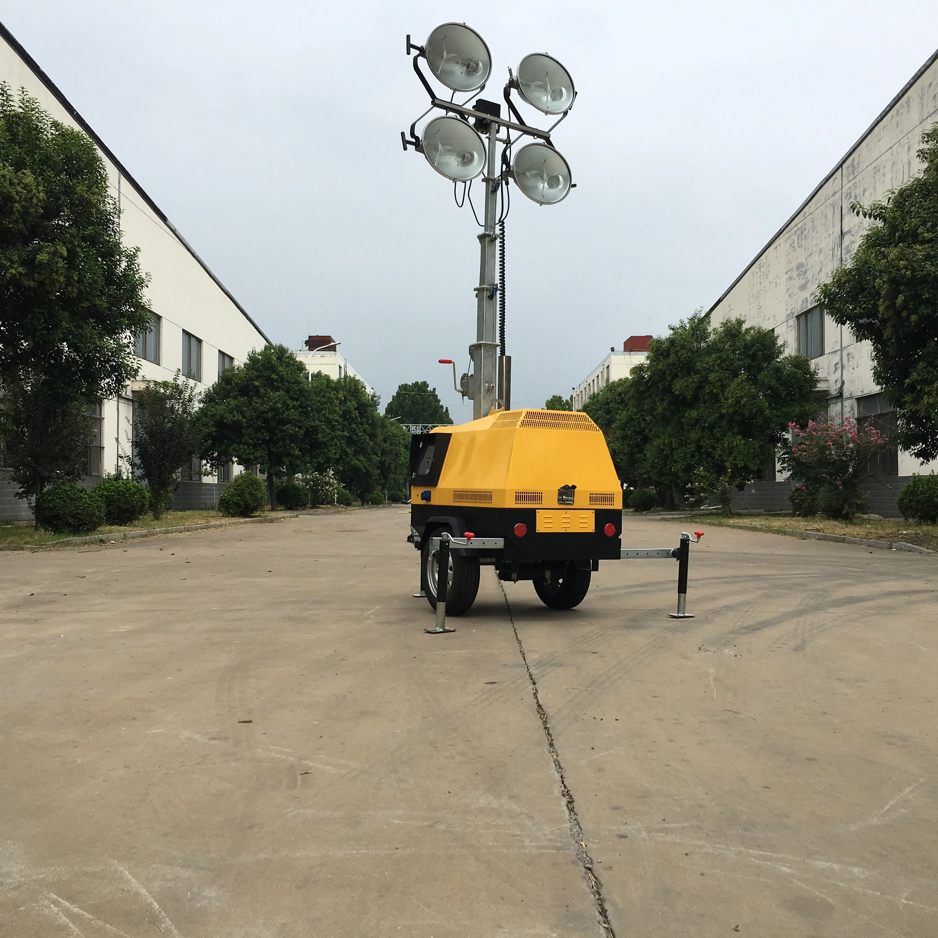 Metal Halide Mobile Light Tower Vertical Lifting Light