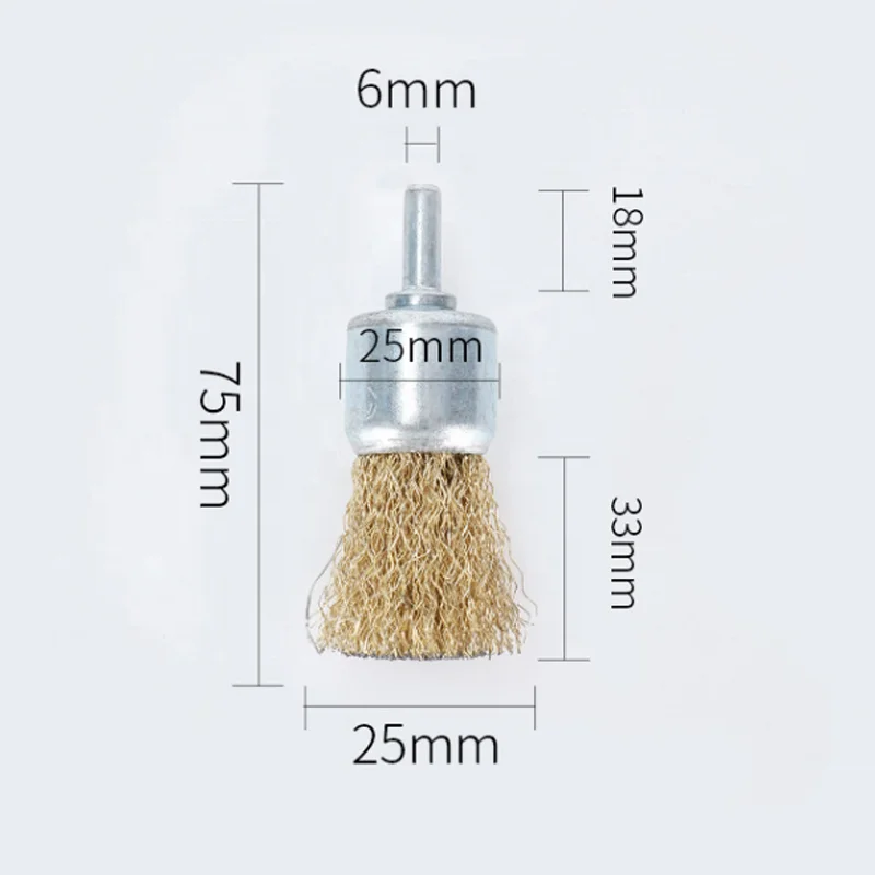 Brassed Steel Crimped Wire Brush