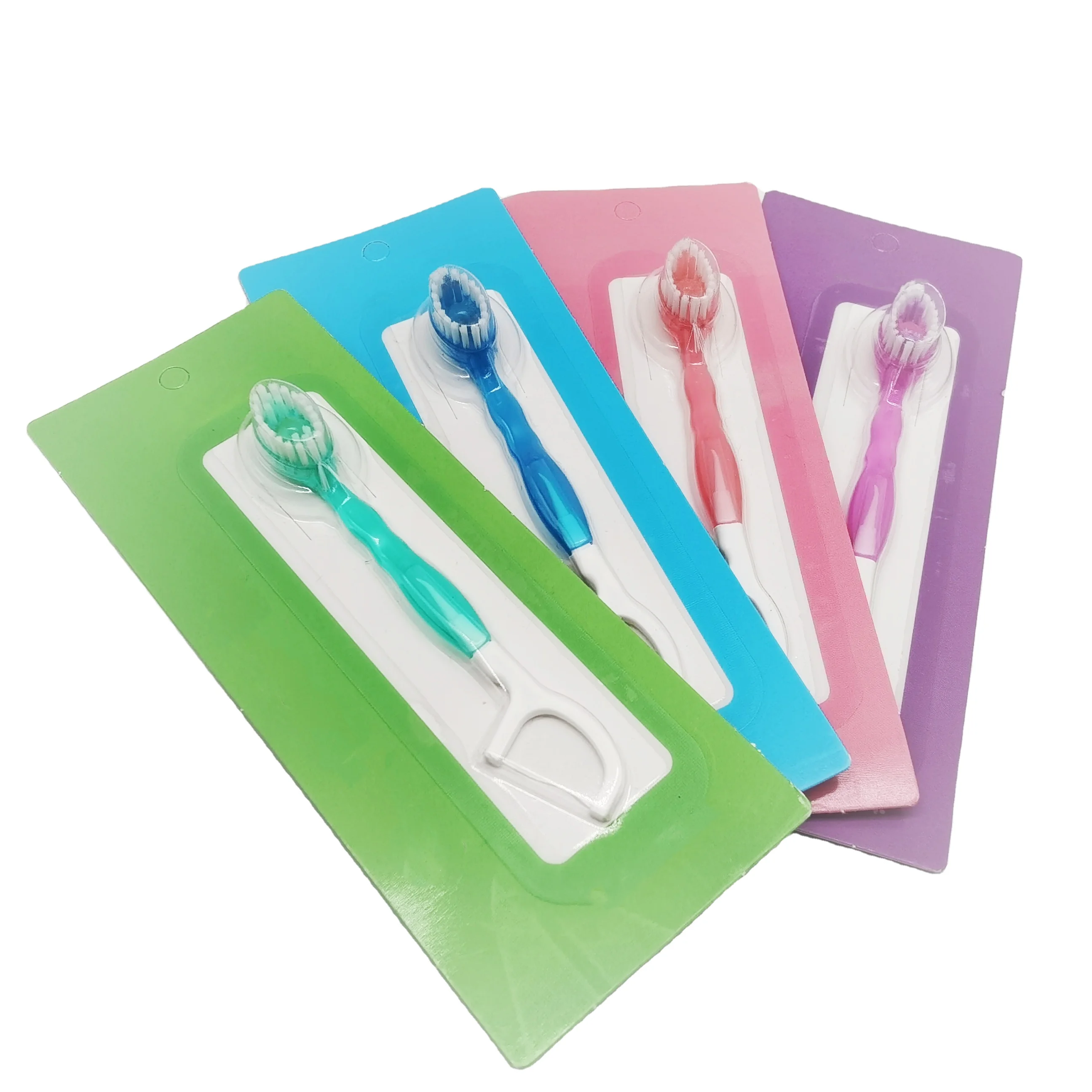 Toothbrush Kit-Dental Floss Toothpaste Soft Bristles Disposable Bulk Toothbrush for Travel Hotel Homeless Holiday Gifts
