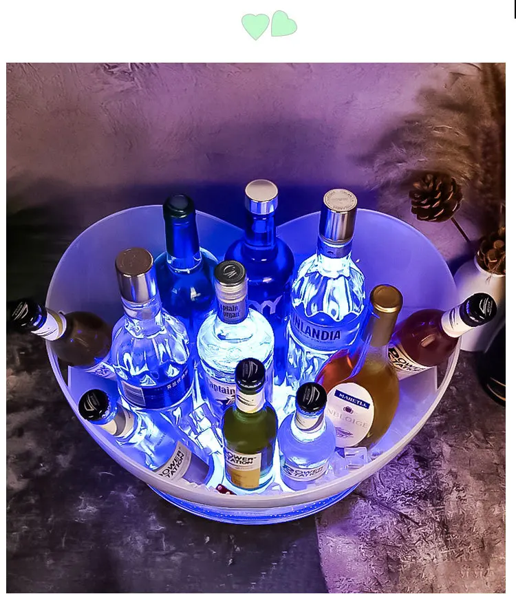 Home Bar Chilling Beer Champagne Wine Party Ice Bucket Acrylic Beverage Tub Colorful Gradient Ice Bucket