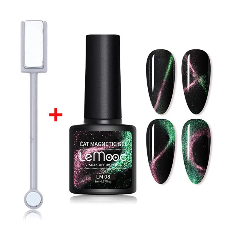 
YUXI Magic Colourful Starry Color Nail Gel Polish OEM Labeling Cat Eye Polish Gel 9D Cat Eye Nail Gel Polish 